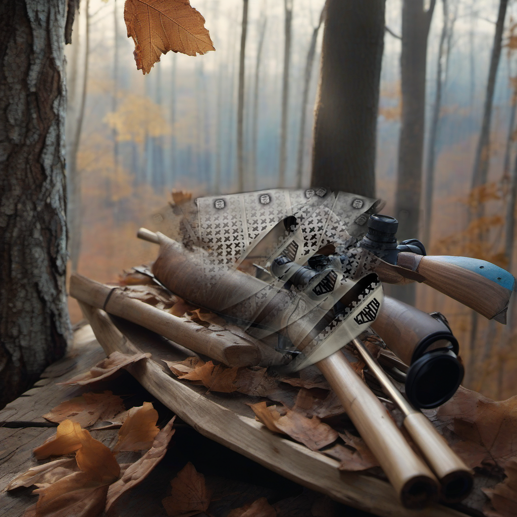 Dead Inside Arrow Wraps on a misty, hardwood treestand overlooking a quiet Midwest dawn. | titlex-scene-whitetail-treestand