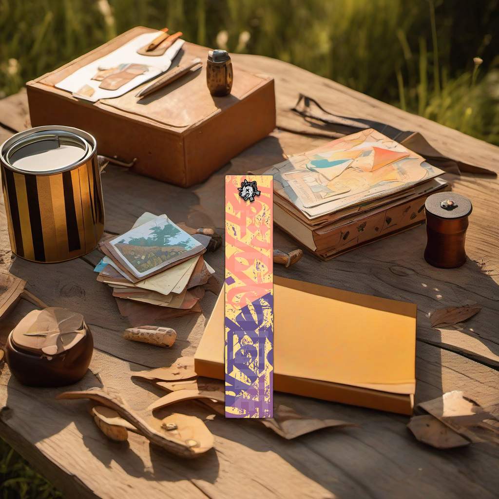 Comic Pop Arrow Wrap on rustic wood at golden hour, perfect Father's Day gift setting. | titlex-scene-fathers-day