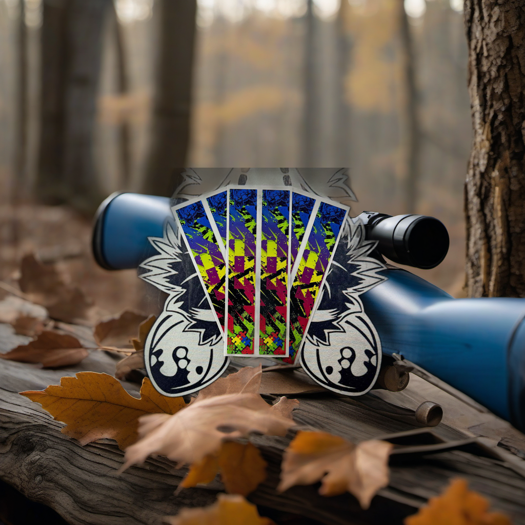 Autism Acceptance Month wraps on a wooden treestand overlooking a misty, autumnal forest dawn. | titlex-scene-whitetail-treestand