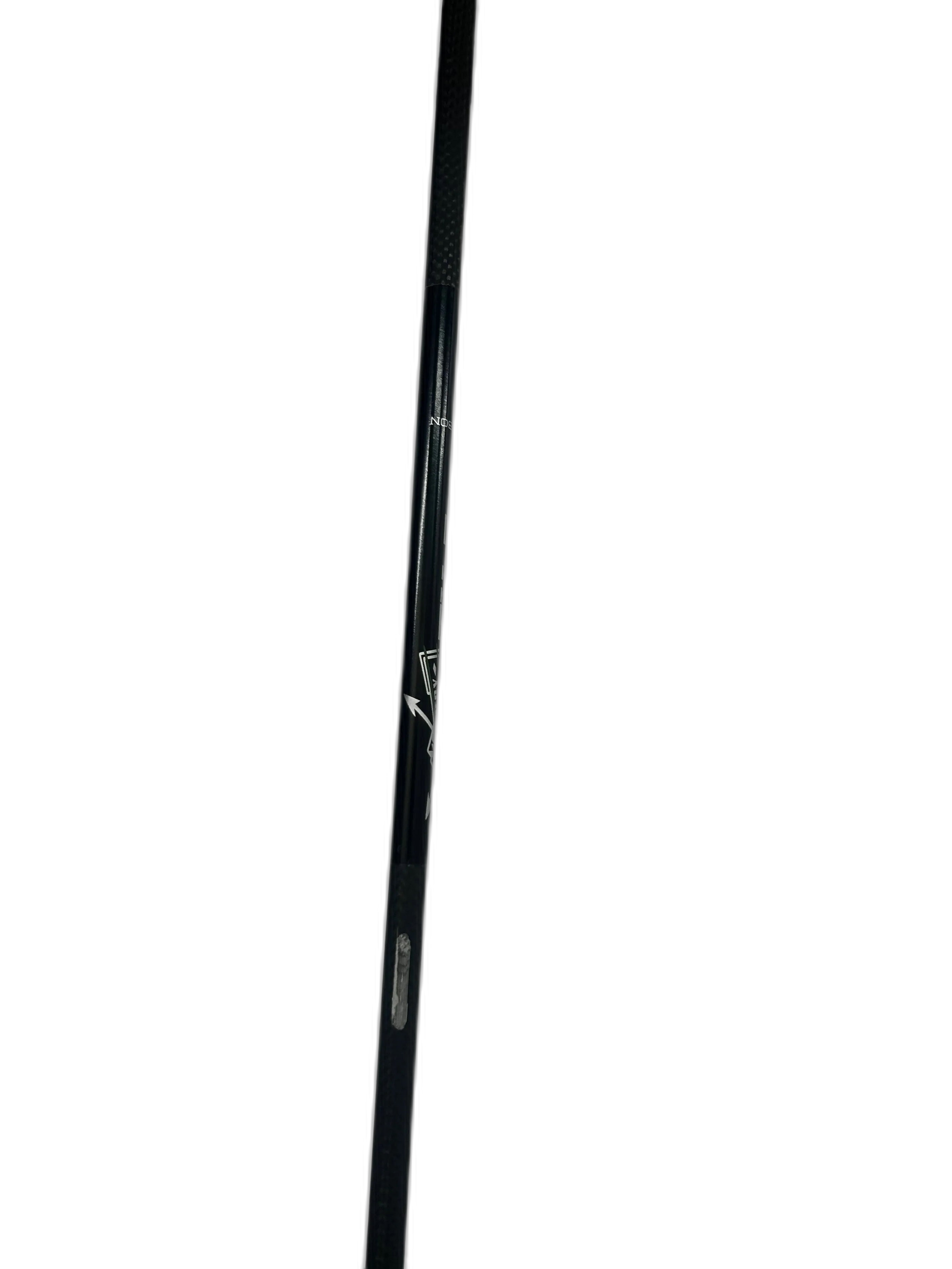 Black golf shaft with visible "Mark" branding and stiff side indicator markings. | titlex-cutout