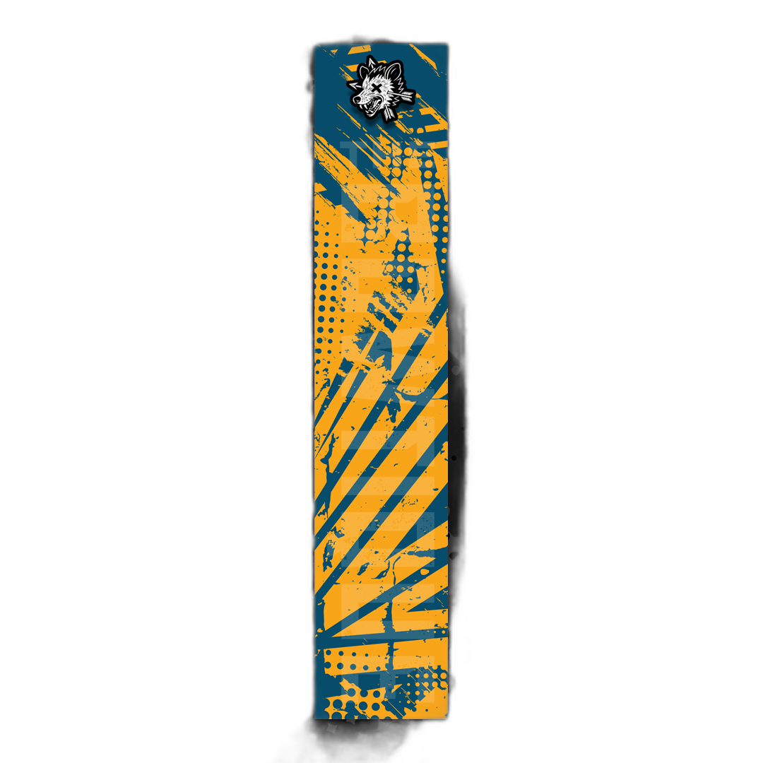 Comic Pop Arrow Wrap: Bright red and yellow comic-style arrow design. | titlex-cutout