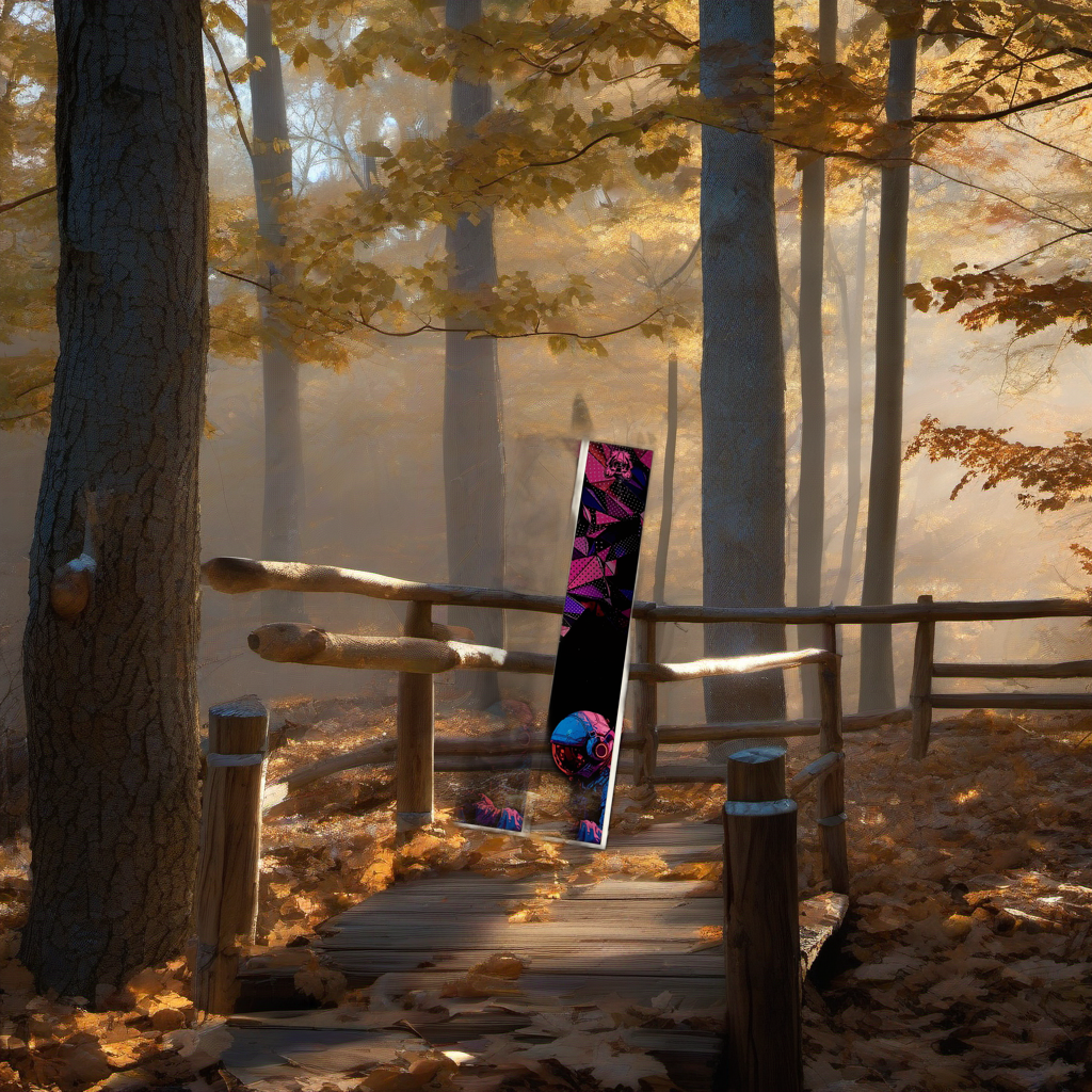 Deep Space Arrow Wraps on a wooden treestand overlooking a misty, dawn-lit hardwood timber ridge. | titlex-scene-whitetail-treestand