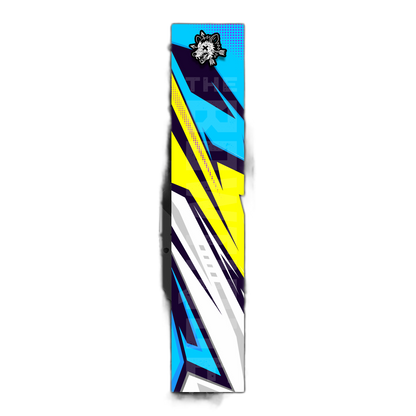 Comic Pop Arrow Wrap: Bright red and yellow comic-style arrow design. | titlex-cutout