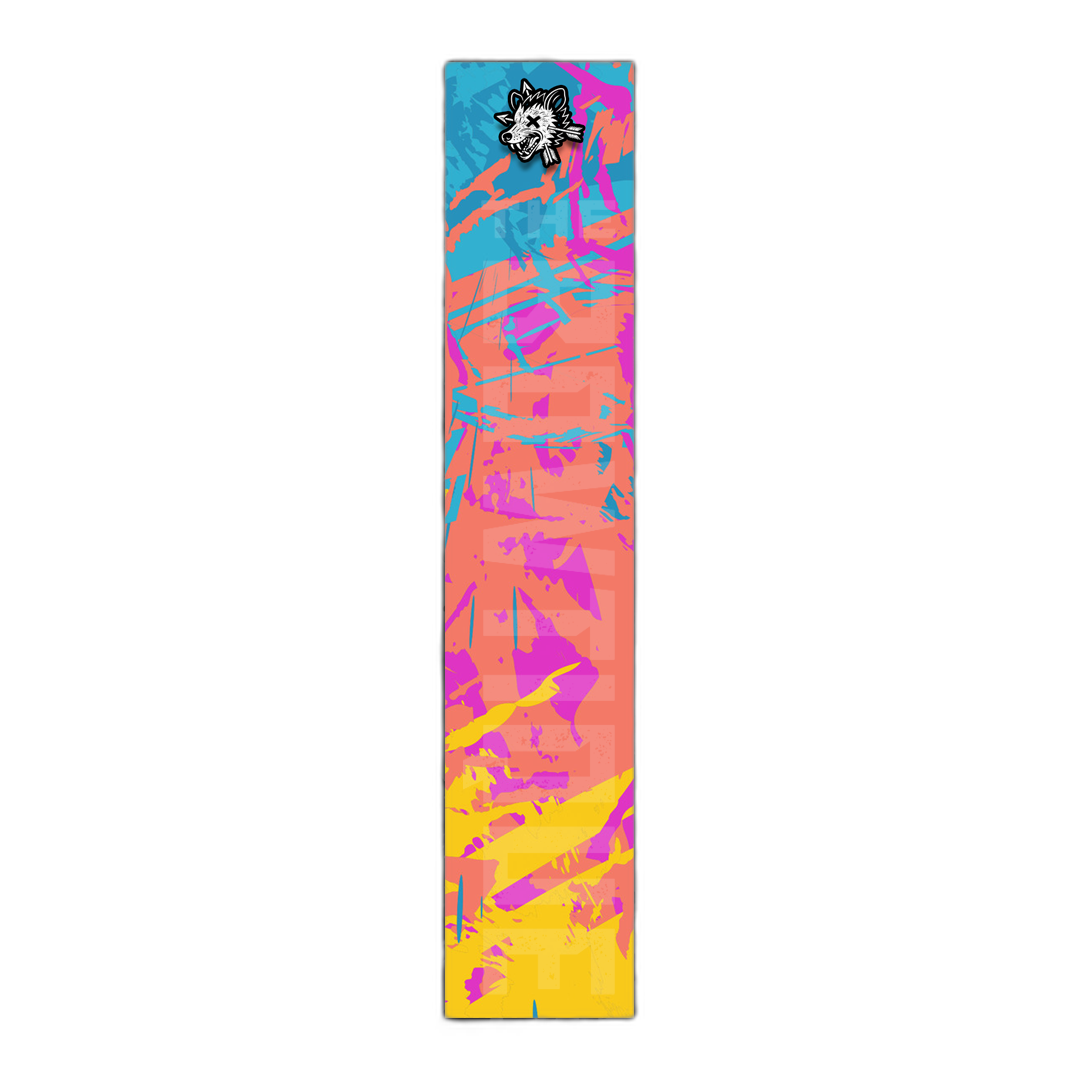 Comic Pop Arrow Wrap: Bright yellow and red comic-style arrow design. | titlex-cutout