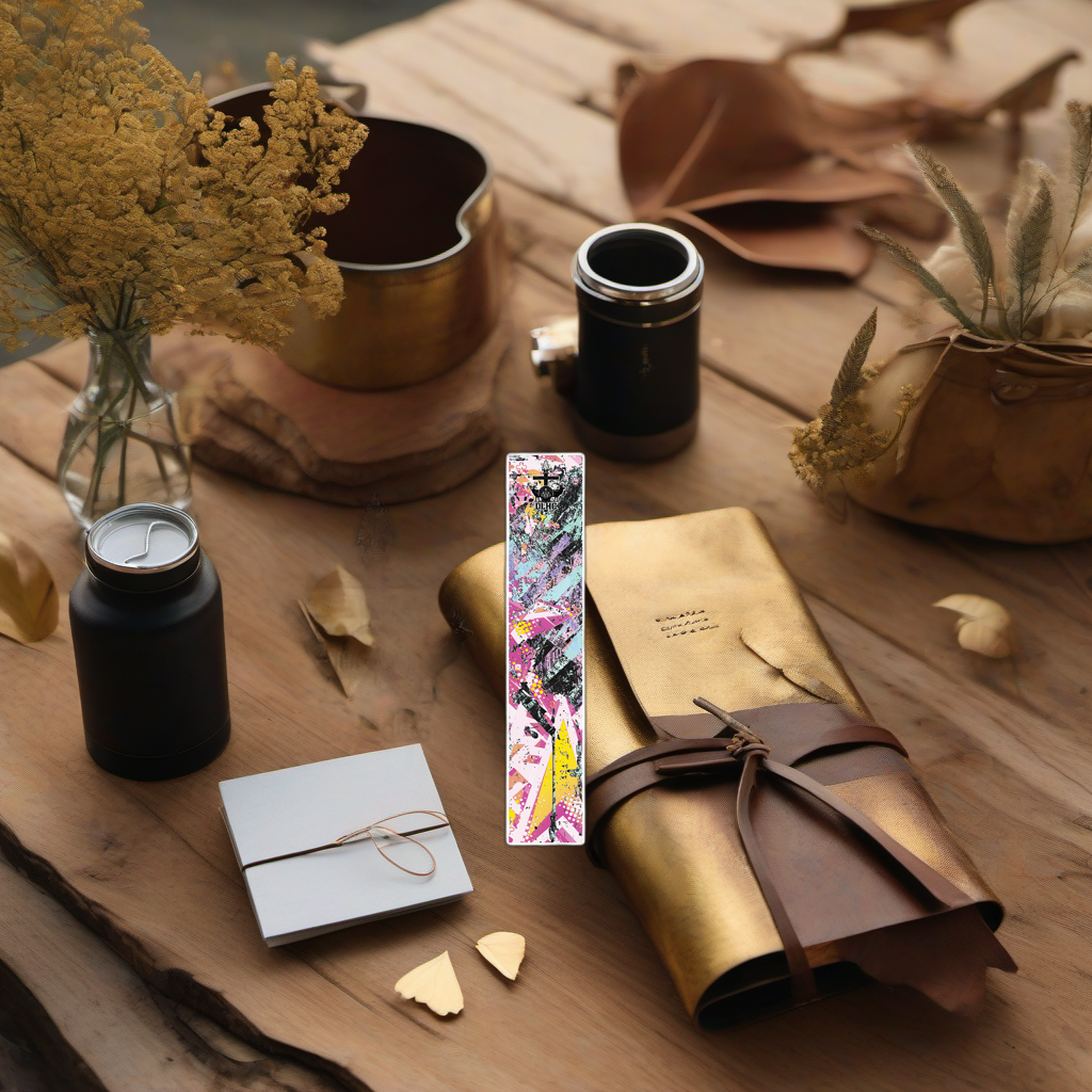 Colorflauge-1 on rustic wood at golden hour, perfect Father's Day gift setting. | titlex-scene-fathers-day