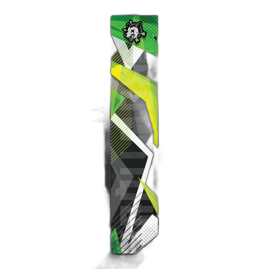 Comic Pop Arrow Wrap: Bright yellow and red, featuring comic book style graphics. | titlex-cutout