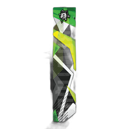 Comic Pop Arrow Wrap: Bright yellow and red, featuring comic book style graphics. | titlex-cutout