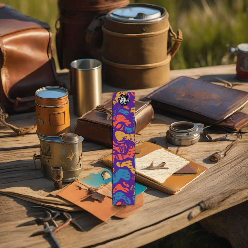Comic Pop Arrow Wrap on rustic table at golden hour, perfect Father's Day gift setting. | titlex-scene-fathers-day
