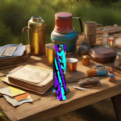 Comic Pop Arrow Wrap on rustic table at golden hour, perfect Father's Day gift setting. | titlex-scene-fathers-day