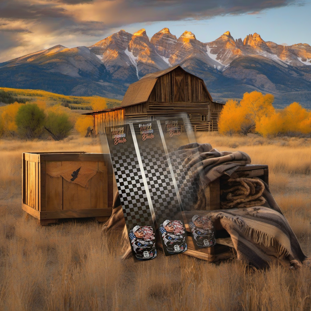 Arrow wraps on weathered wood, set against golden aspens and mountains at sunset. | titlex-scene-western-elk