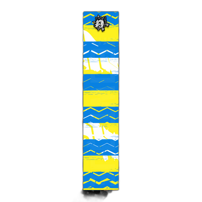 Comic Pop Arrow Wrap: Bright yellow and red comic book style arrow design. | titlex-cutout