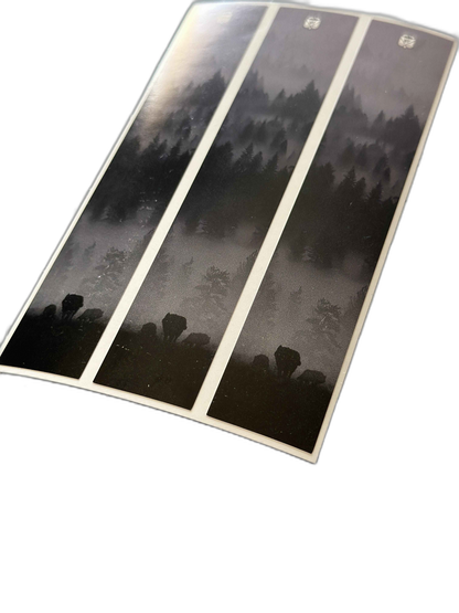 Wolf Pack Arrow Wraps featuring a wolf graphic and black/white color scheme. | titlex-cutout