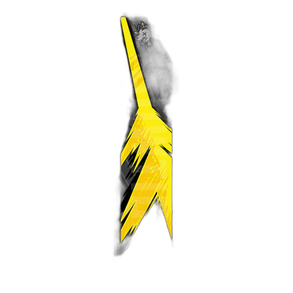 Comic Pop Arrow Wrap: Bright red and yellow comic-style arrow design. | titlex-cutout