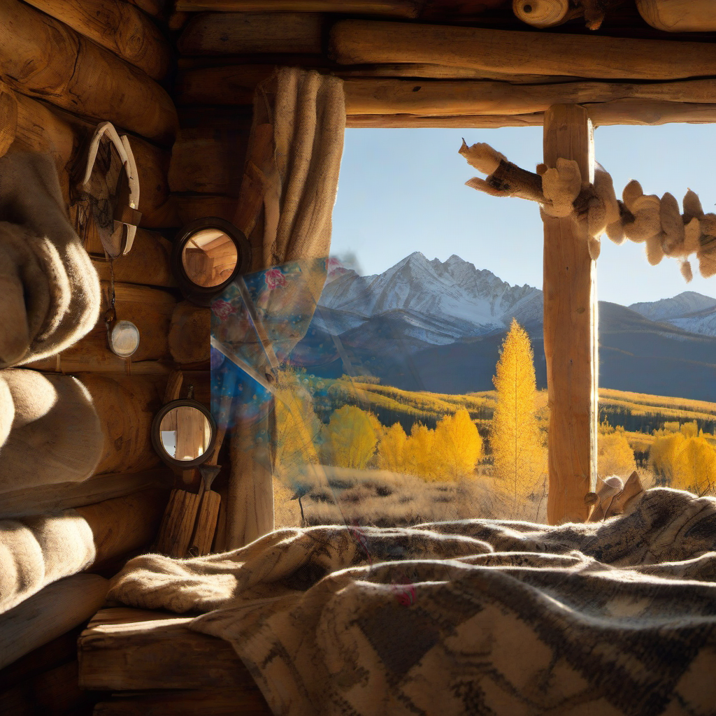 Bubble Arrow Wraps on weathered wood in a golden aspen, mountain sunset elk hunting scene. | titlex-scene-western-elk