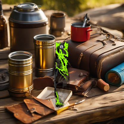 Comic Pop Arrow Wrap on rustic table at golden hour, perfect Father's Day gift scene. | titlex-scene-fathers-day